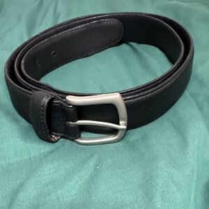 Men's Black Genuine Black Leather Belt
